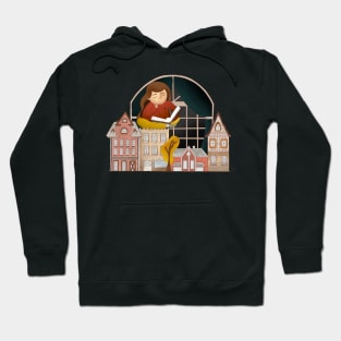 bookworm daydreaming child Hoodie
